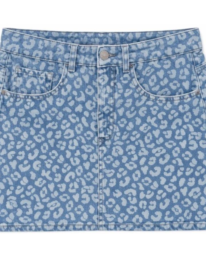 Mazine - Women's Printed Denim Mini Skirt - Rock Gr S blau