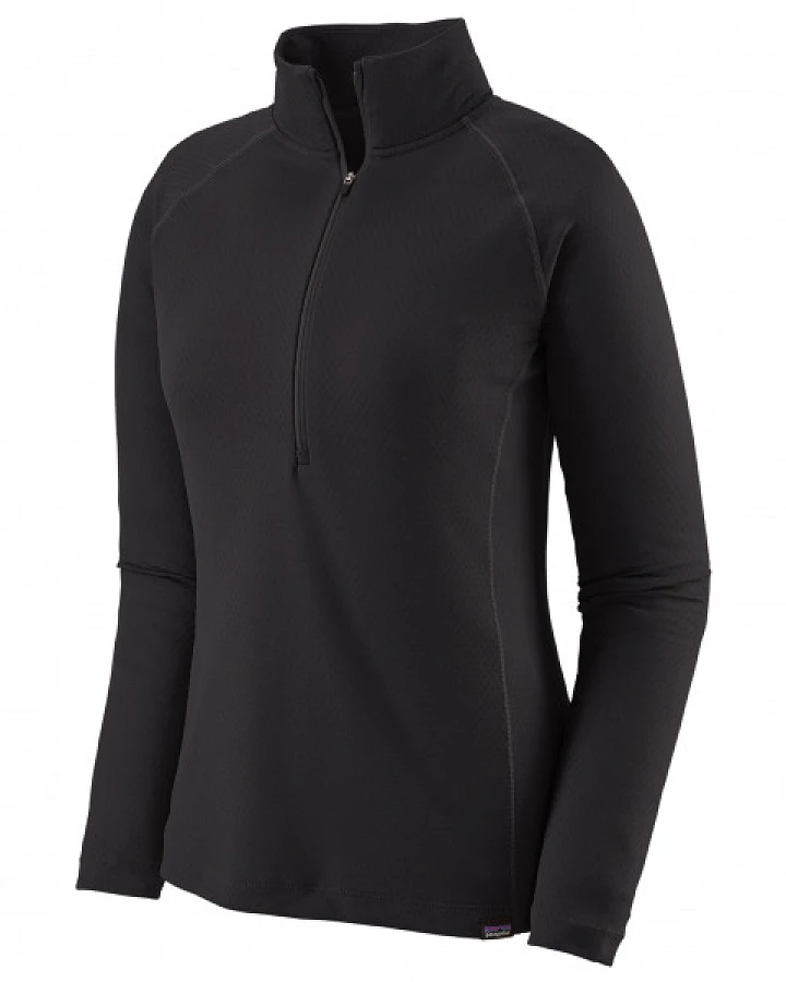 Patagonia - Women's Cap Midweight Zip Neck - Kunstfaserunterwäsche Gr XS schwarz