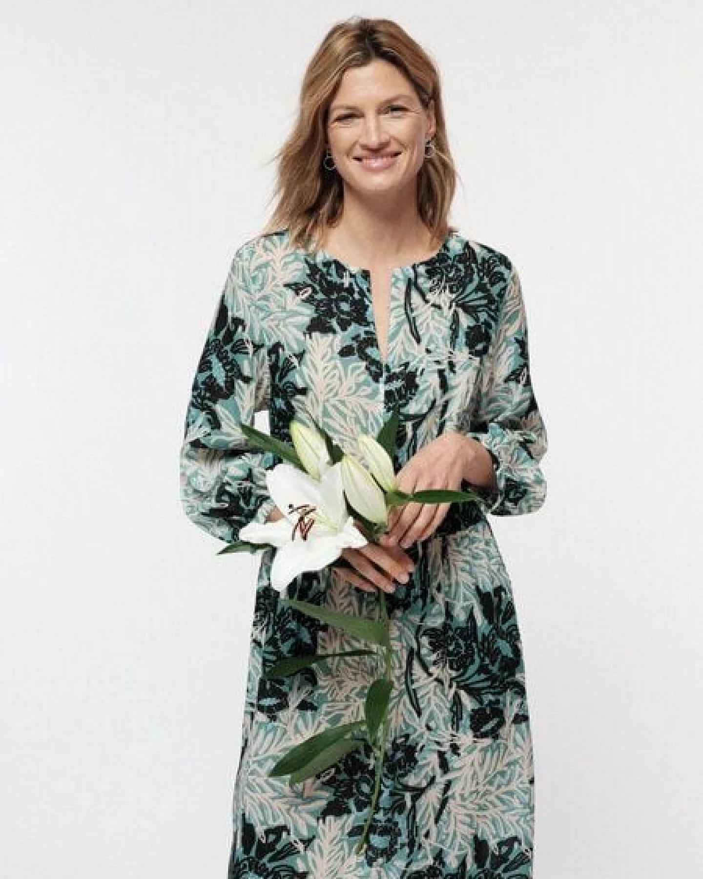 LANIUS Midikleid Print Vintage Flower – Ansicht 2