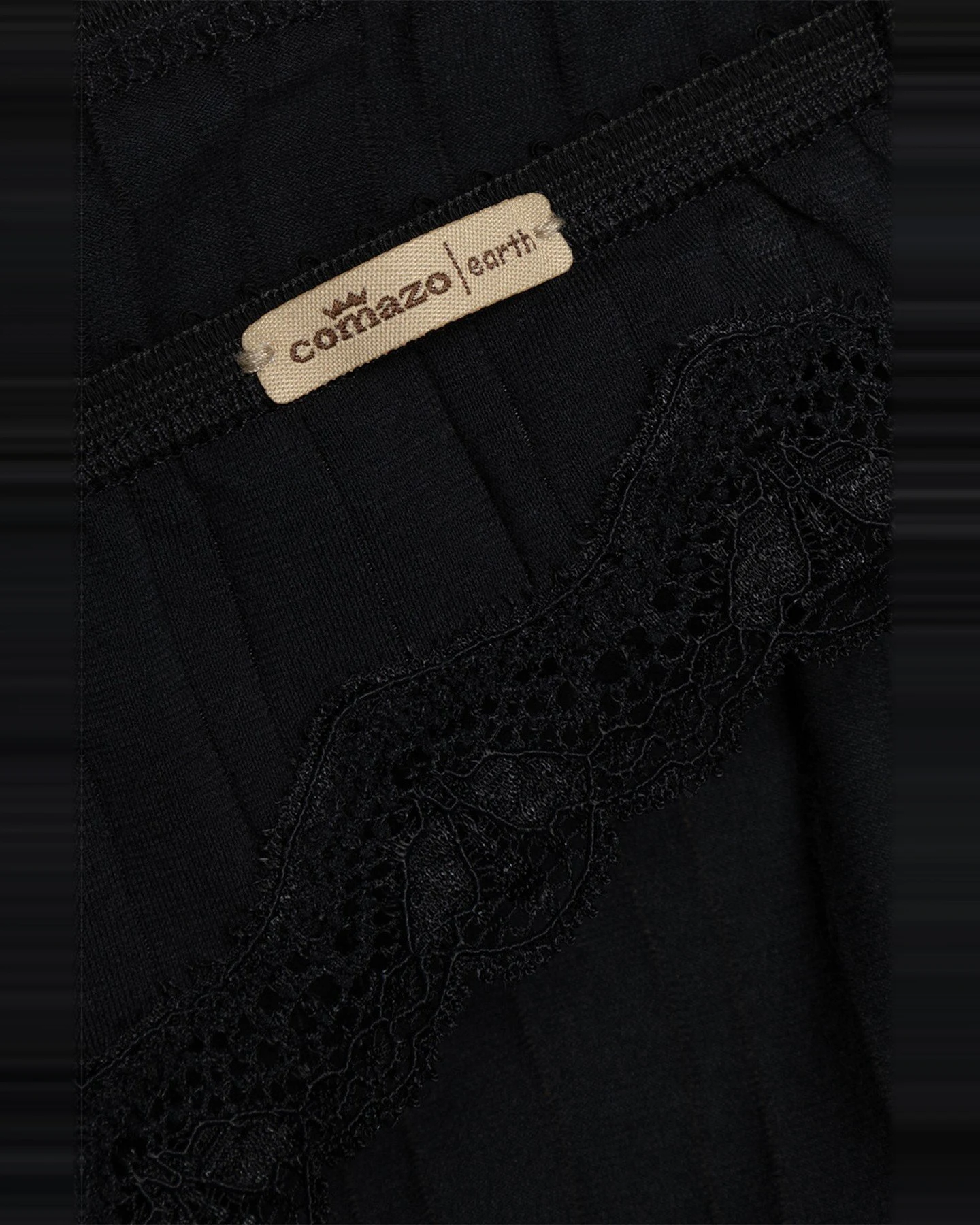 Jazzpants Rib Lace Schwarz – Ansicht 2