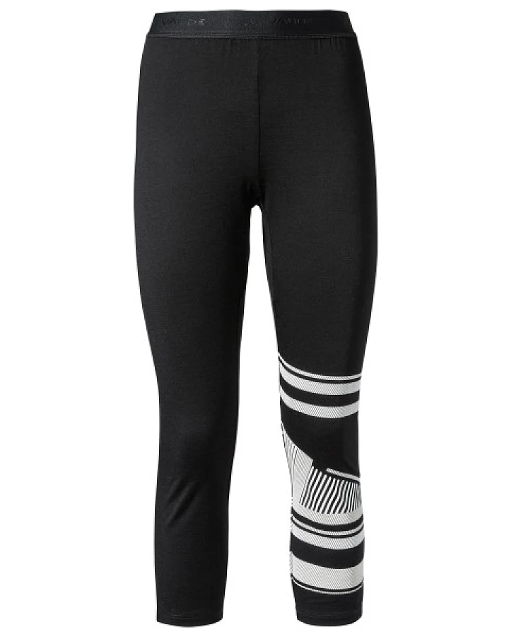 Vaude - Women's Monviso Wool 3/4 Tights - Merinounterwäsche Gr 34 schwarz