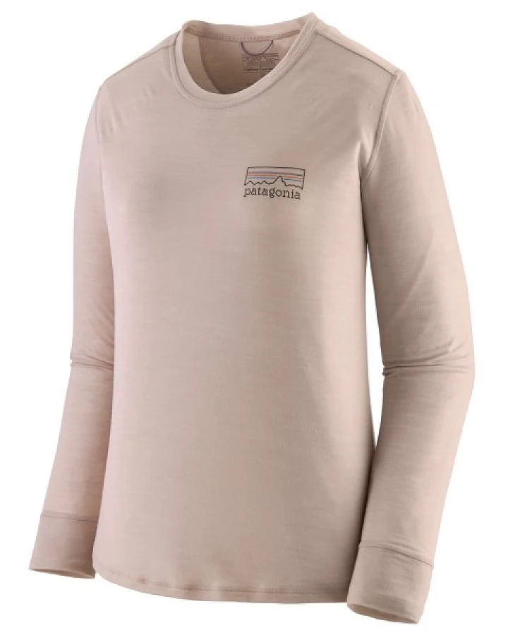 Patagonia - Women's L/S Cap Cool Merino Graphic Shirt - Merinoshirt Gr XS braun/rosa