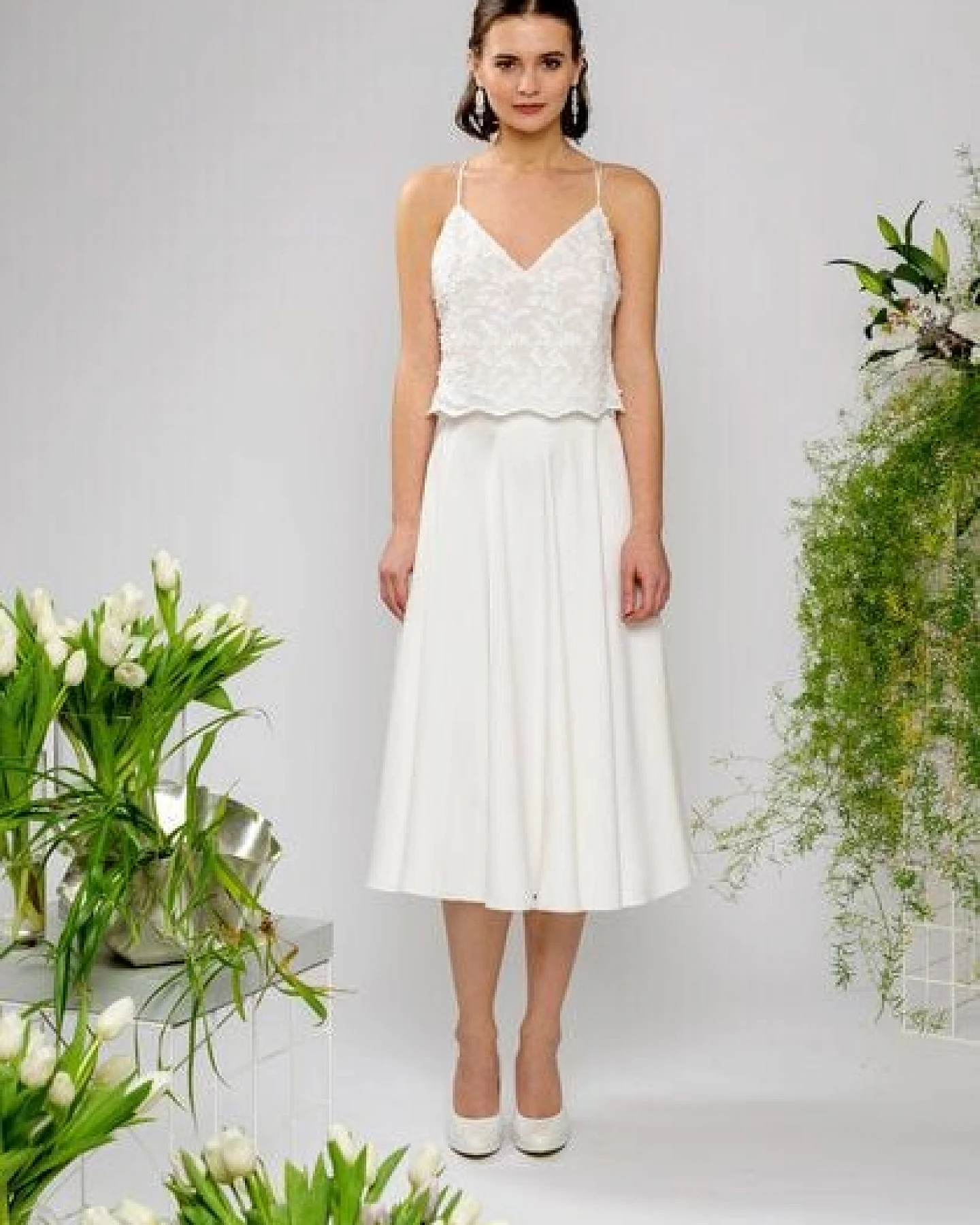 Atelier SNOW Zweiteiliges Brautkleid Trägertop Lily-Alyssien – Ansicht 2