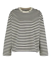 Produktseite: ARMEDANGELS - Women's Frankaa Stripe - Pullover Gr XS grau