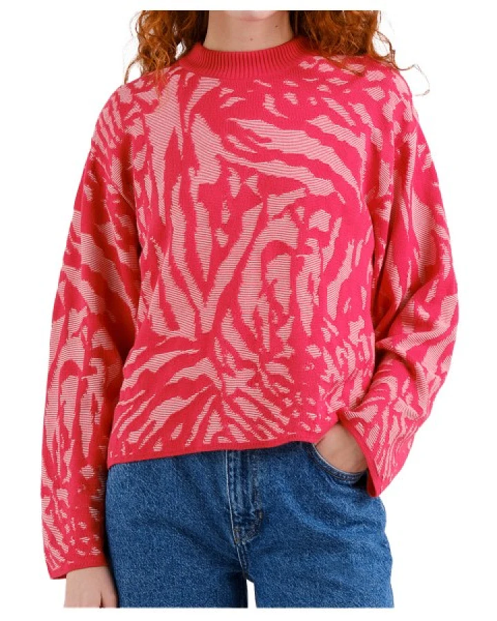 DEDICATED - Women's Sweater Limhamn Animal - Pullover Gr L rot
