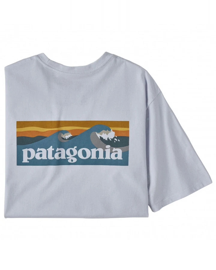 Patagonia - Boardshort Logo Pocket Responsibili-Tee - T-Shirt Gr S grau