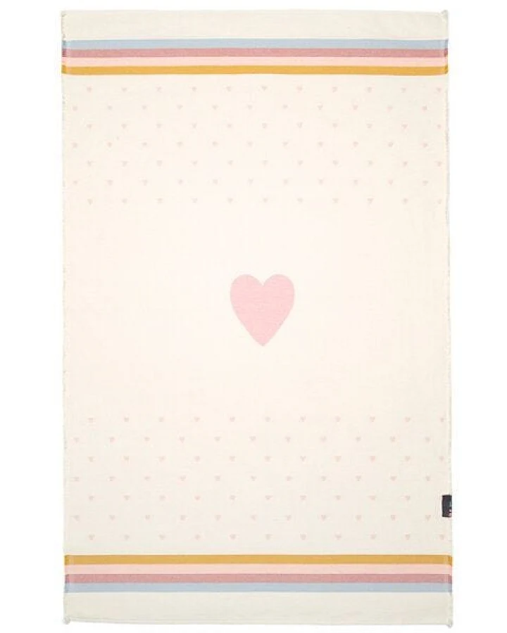 David Fussenegger Kinder Teppich Herz 70 x 120 cm aus Recycling-Baumwolle