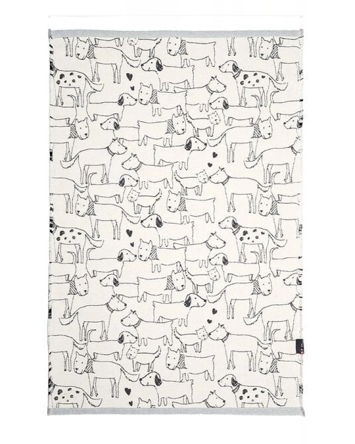 David Fussenegger Kinder Teppich Hunde 75 x 120 cm aus Recycling-Baumwolle