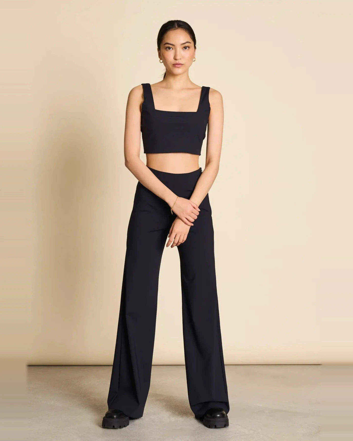 Hose Marlene Neoprene Schwarz – Ansicht 2