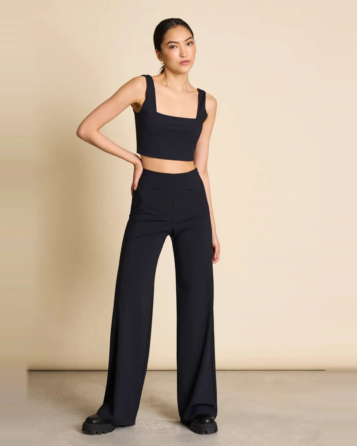 Hose Marlene Neoprene Schwarz – Ansicht 3