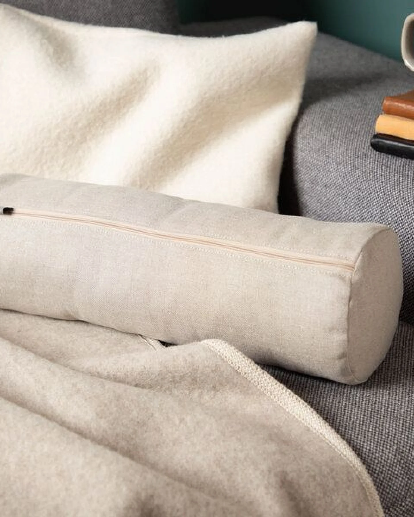 nahtur-design Nackenrolle mit Leinenbezug – Ansicht 3