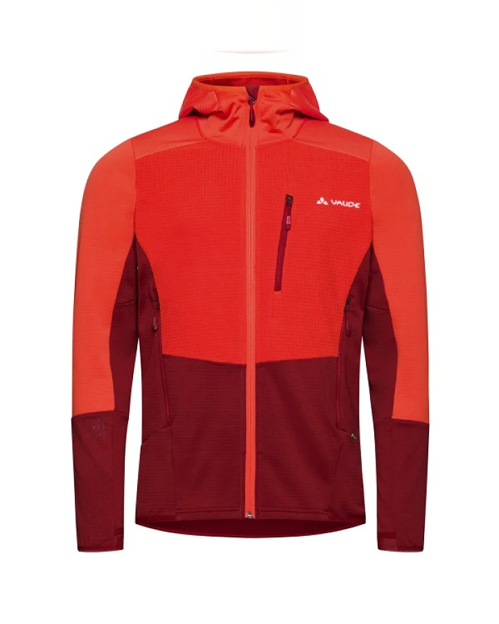 Vaude - Monviso Hooded Grid Fleece Jacket - Fleecejacke Gr XL rot