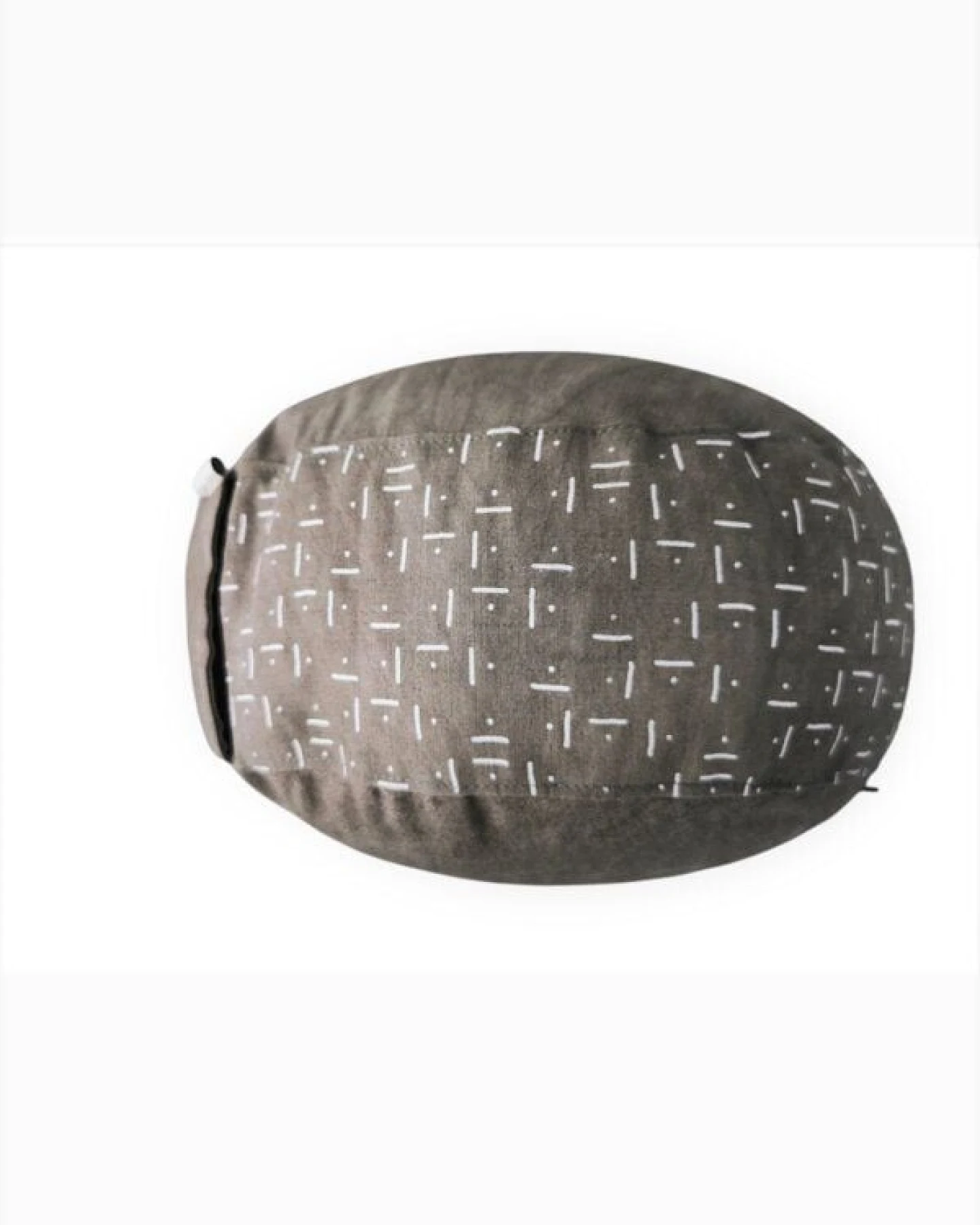 Ames sensibles Meditationskissen rund, Grau/Natur 30 x 16cm – Ansicht 3