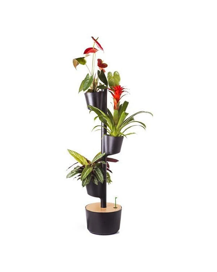 CitySens vertikaler Blumentopf mit automatischer Bewässerung; 3 Blumentöpfe