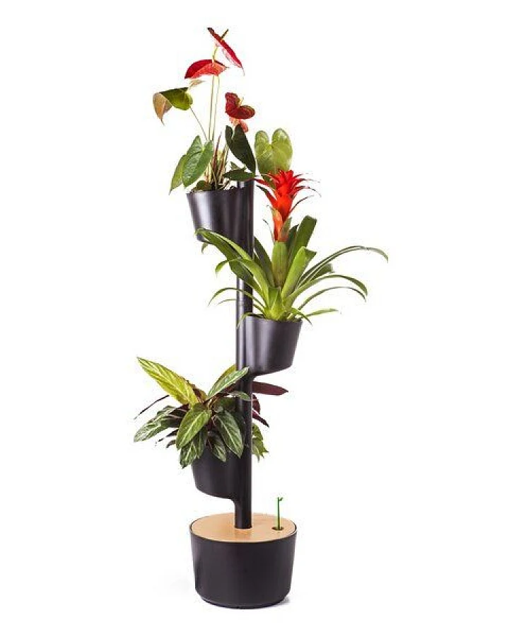 CitySens vertikaler Blumentopf mit automatischer Bewässerung; 3 Blumentöpfe