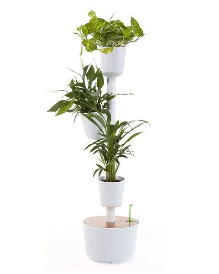CitySens Vertikaler Blumentopf mit Wifi-Selbstbewässerung; 3 Blumentöpfe
