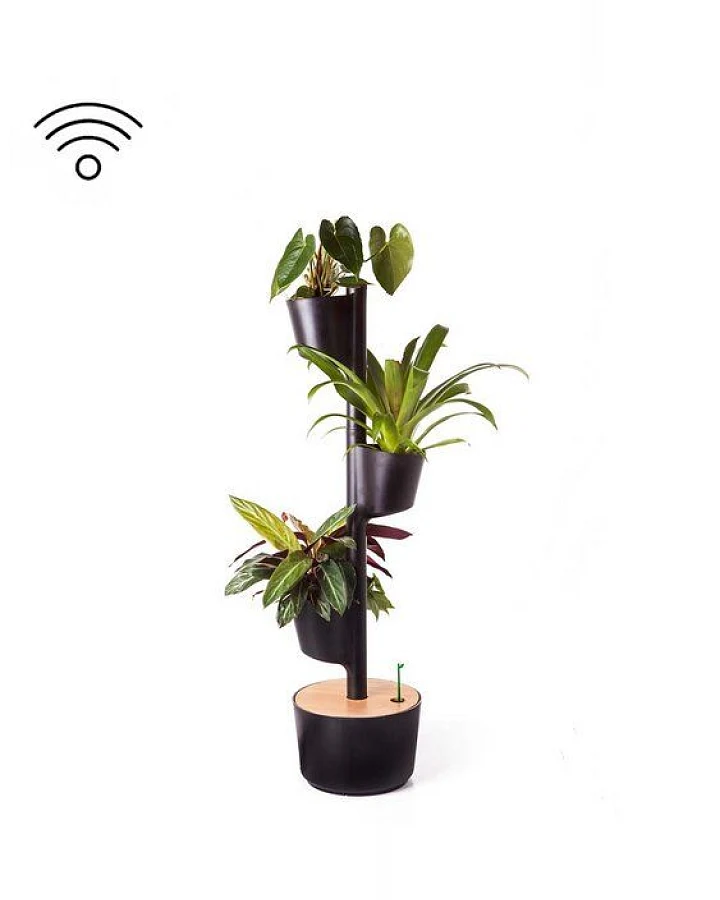 CitySens Vertikaler Blumentopf mit Wifi-Selbstbewässerung; 3 Blumentöpfe