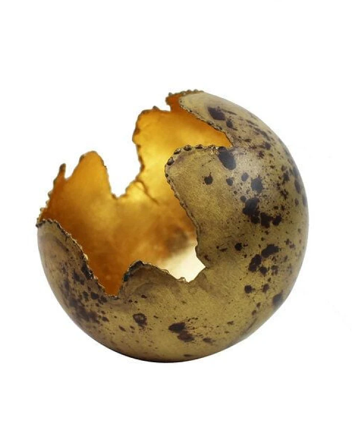 Mitienda Shop Windlicht aus Metall Fireball gold/ bronze