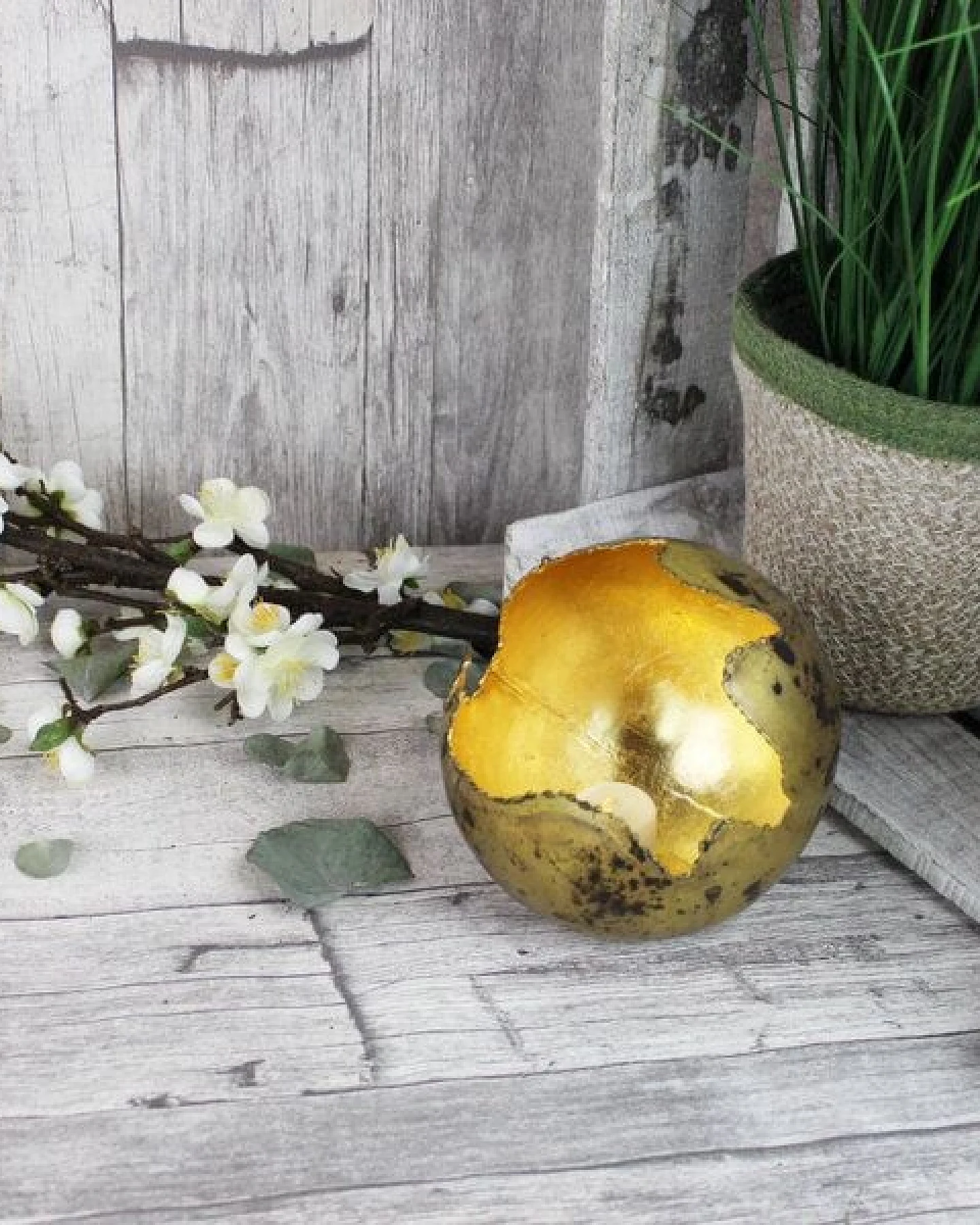 Mitienda Shop Windlicht aus Metall Fireball gold/ bronze – Ansicht 4