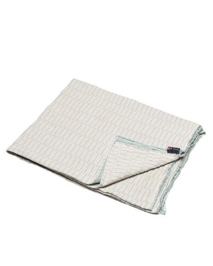 David Fussenegger Leinenplaid Tagesdecke Streifen 110 x 170 aus Recycling-Baumwolle