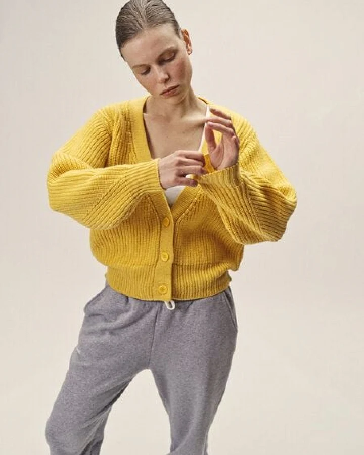 WOTE Strick Cardigan aus nachhaltiger Merino Wolle