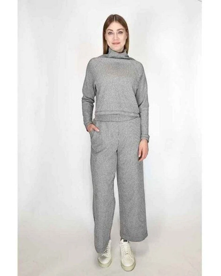LUMEN organic Hose WIDE grau Struktur