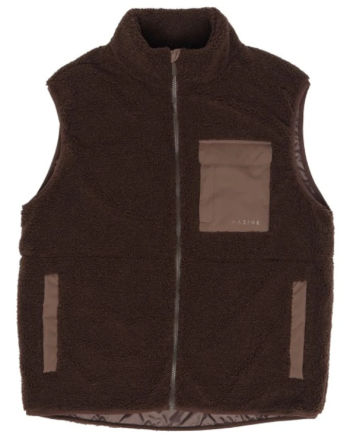 Mazine - Padded Sherpa Vest - Fleeceweste Gr L braun