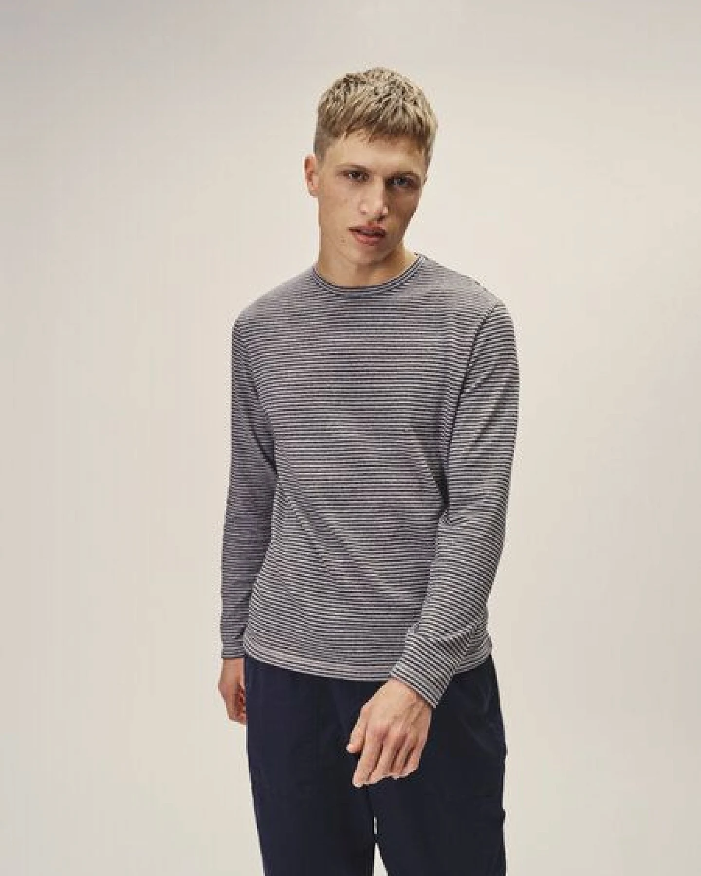 WOTE Longsleeve Streifen aus Bio-Baumwolle Mix – Ansicht 2