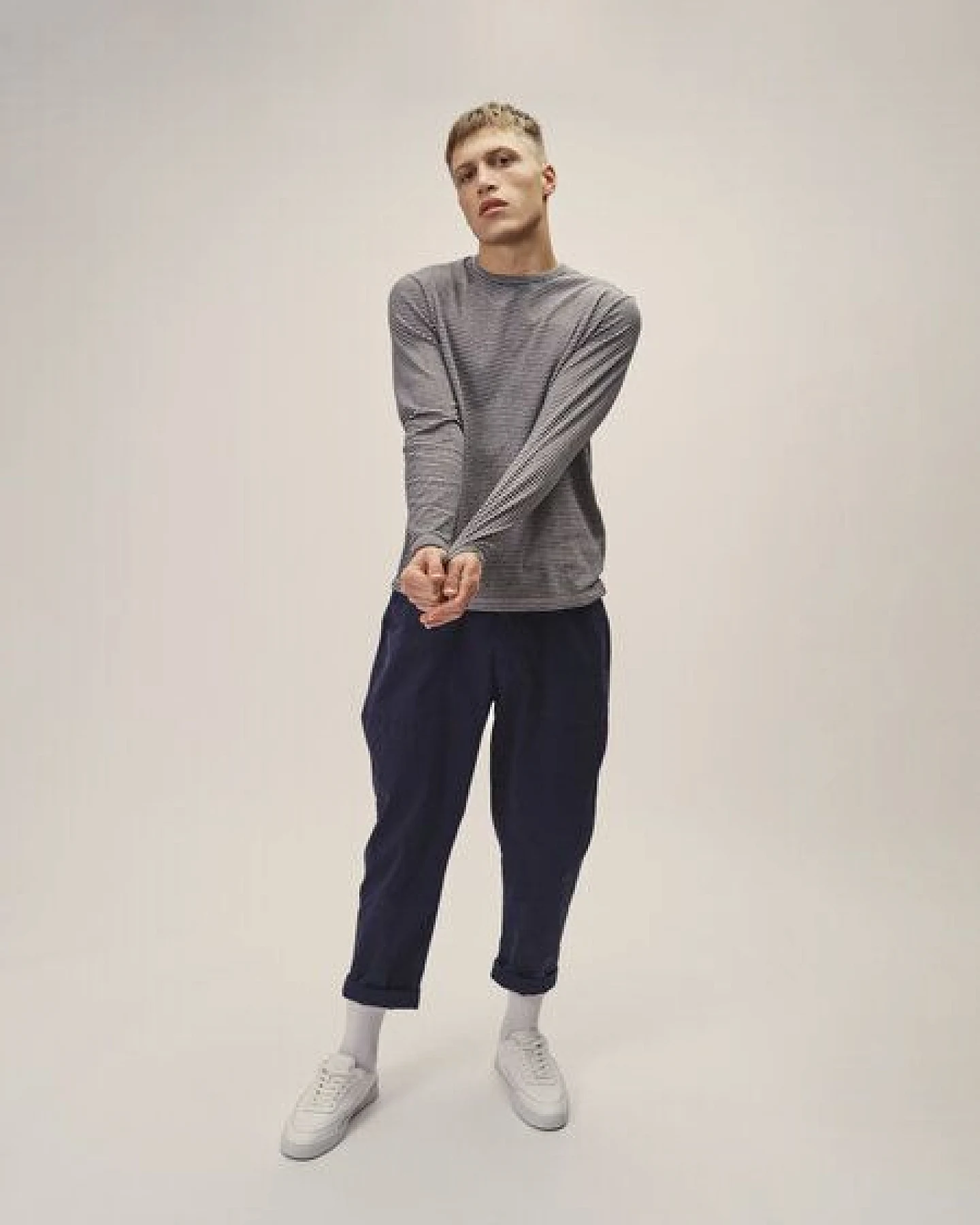 WOTE Longsleeve Streifen aus Bio-Baumwolle Mix – Ansicht 2