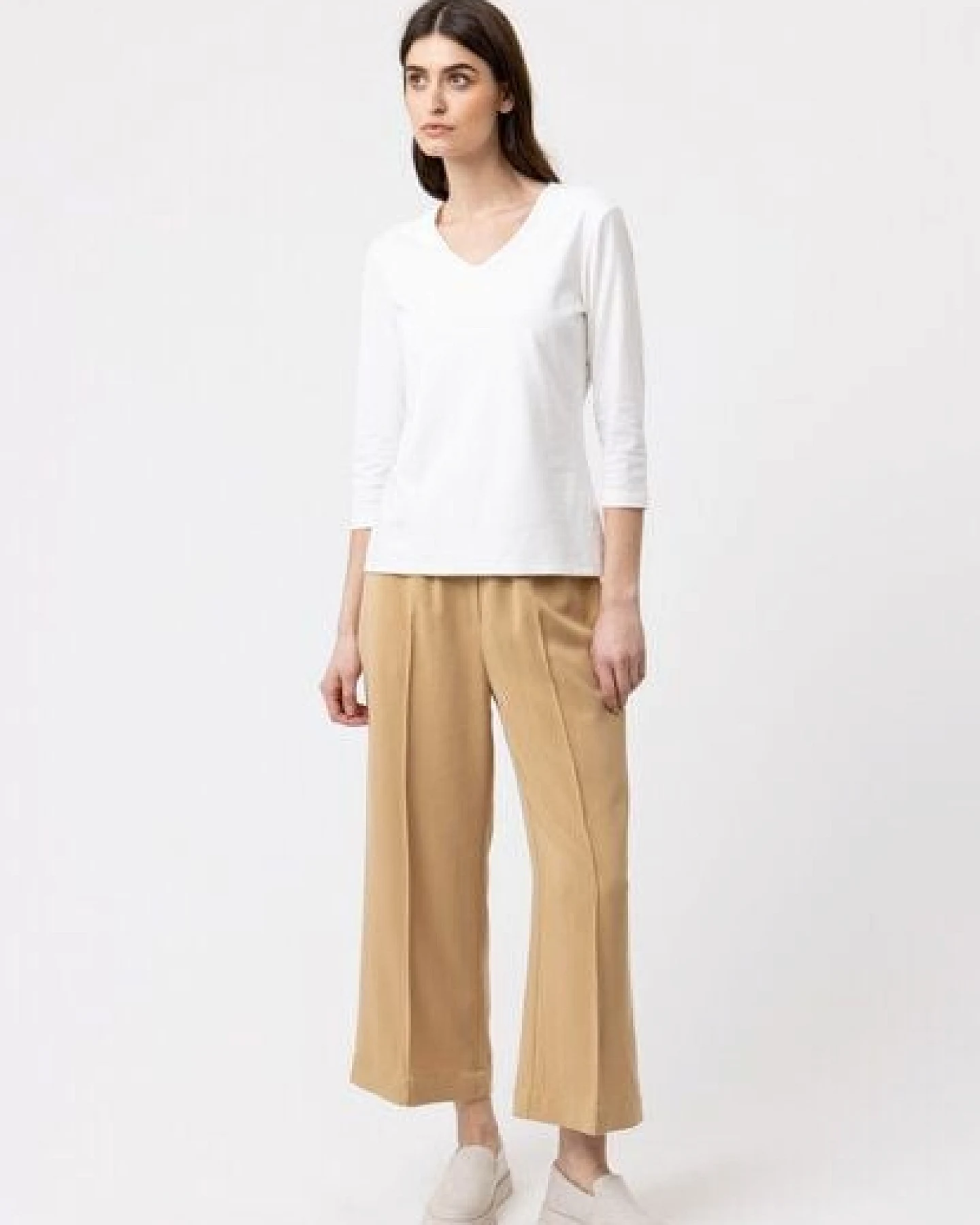 LANA Organic V-Neck Shirt für Damen, 3/4 Arm - Modell Mara – Ansicht 4