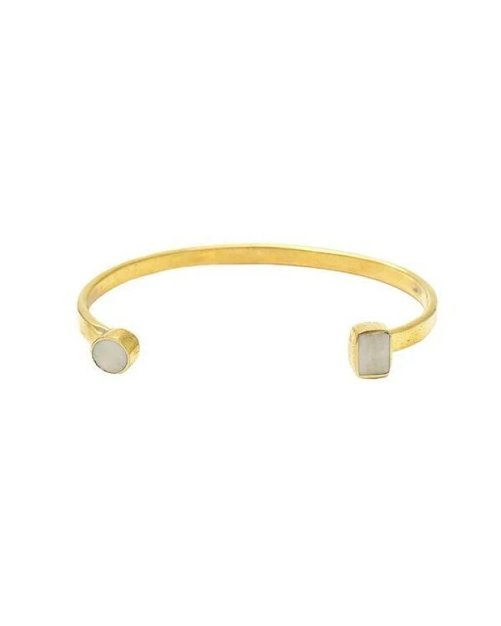 Swahili Coast Messing Armreif - BONE & HORN GEOMETRIC - Recycling Messingschmuck
