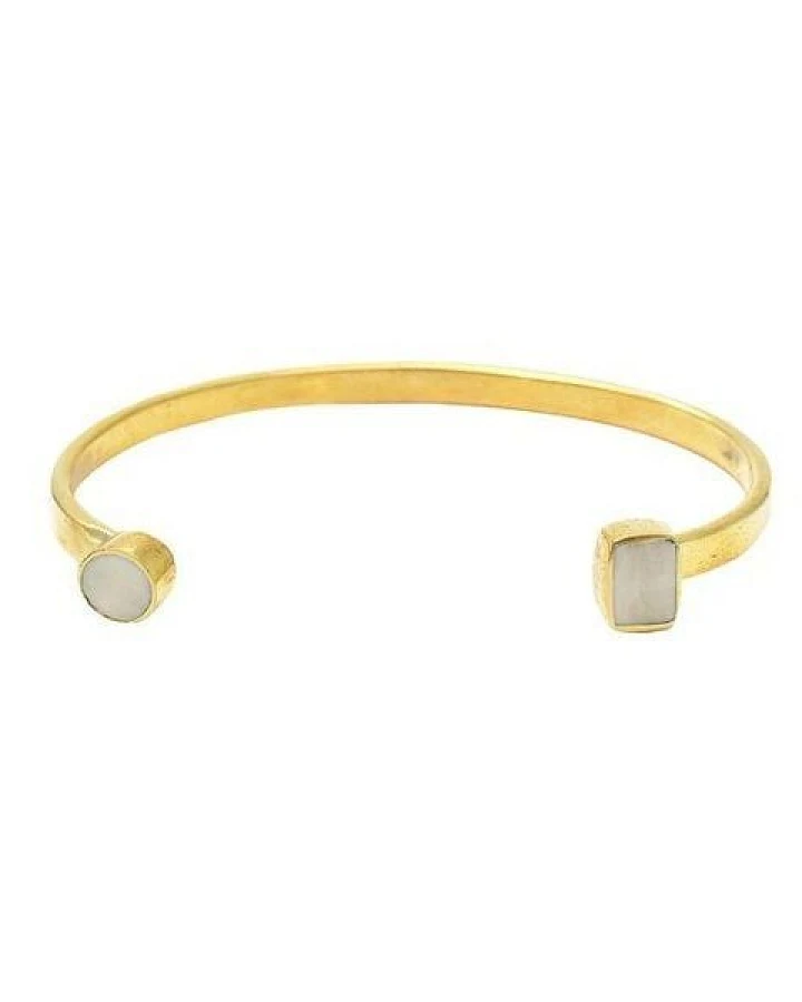 Swahili Coast Messing Armreif - BONE & HORN GEOMETRIC - Recycling Messingschmuck
