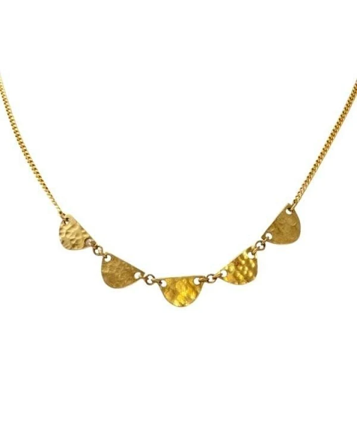 Swahili Coast Messing Halskette - HALF MOON CHOKER - Recycling Messingschmuck