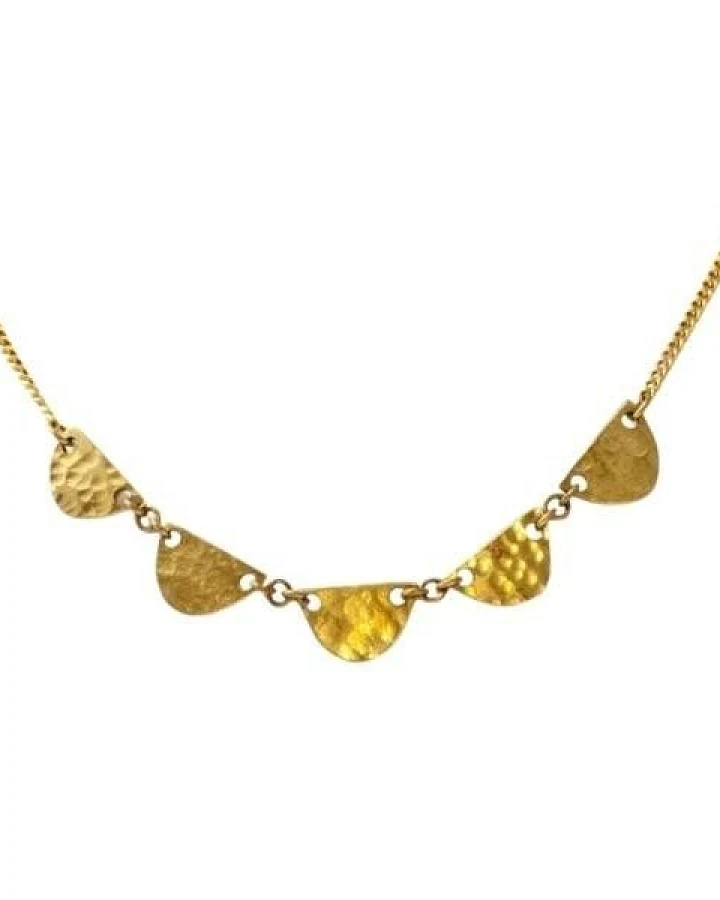 Swahili Coast Messing Halskette - HALF MOON CHOKER - Recycling Messingschmuck