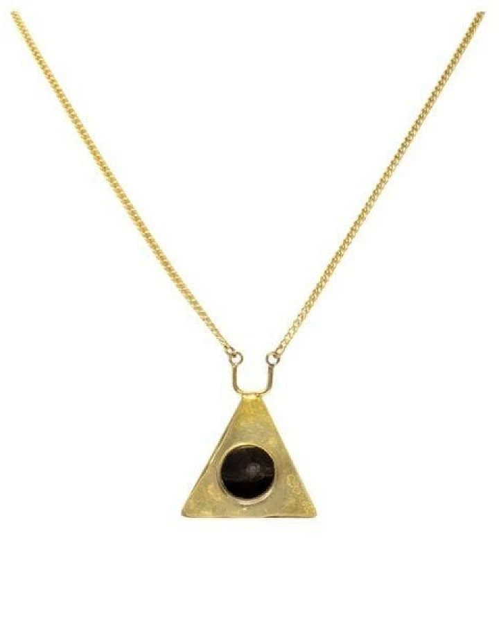 Swahili Coast Messing Halskette - TRI PENDANT - Recycling Messingschmuck