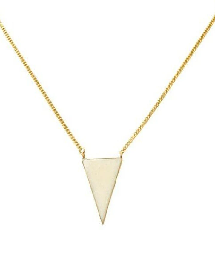 Swahili Coast Messing Halskette - BONE TRIANGLE - Recycling Messingschmuck