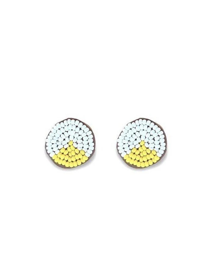 Swahili Coast Ohrstecker - CIRCLE WEDGE DOTS - Perlenohrstecker