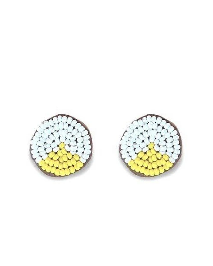 Swahili Coast Ohrstecker - CIRCLE WEDGE DOTS - Perlenohrstecker