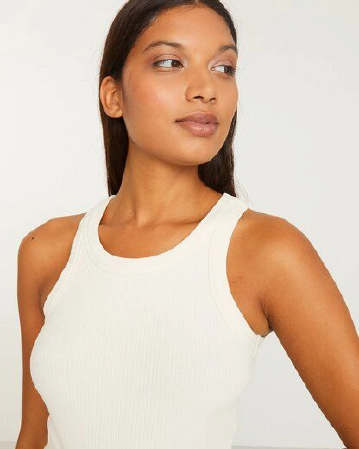 Damen Rib Top aus Bio-Baumwolle Mix - ANISE - recolution – Ansicht 2