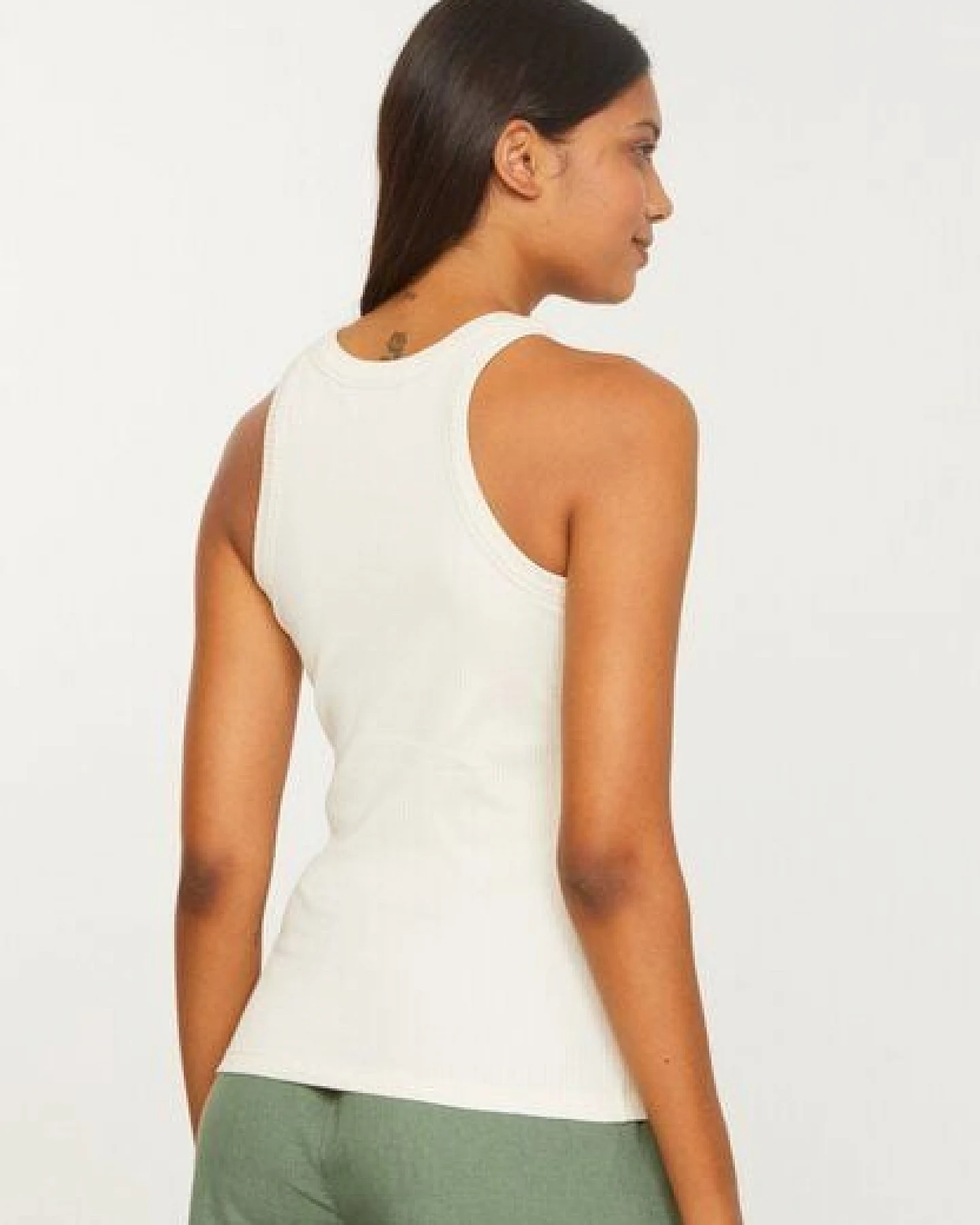 Damen Rib Top aus Bio-Baumwolle Mix - ANISE - recolution – Ansicht 4