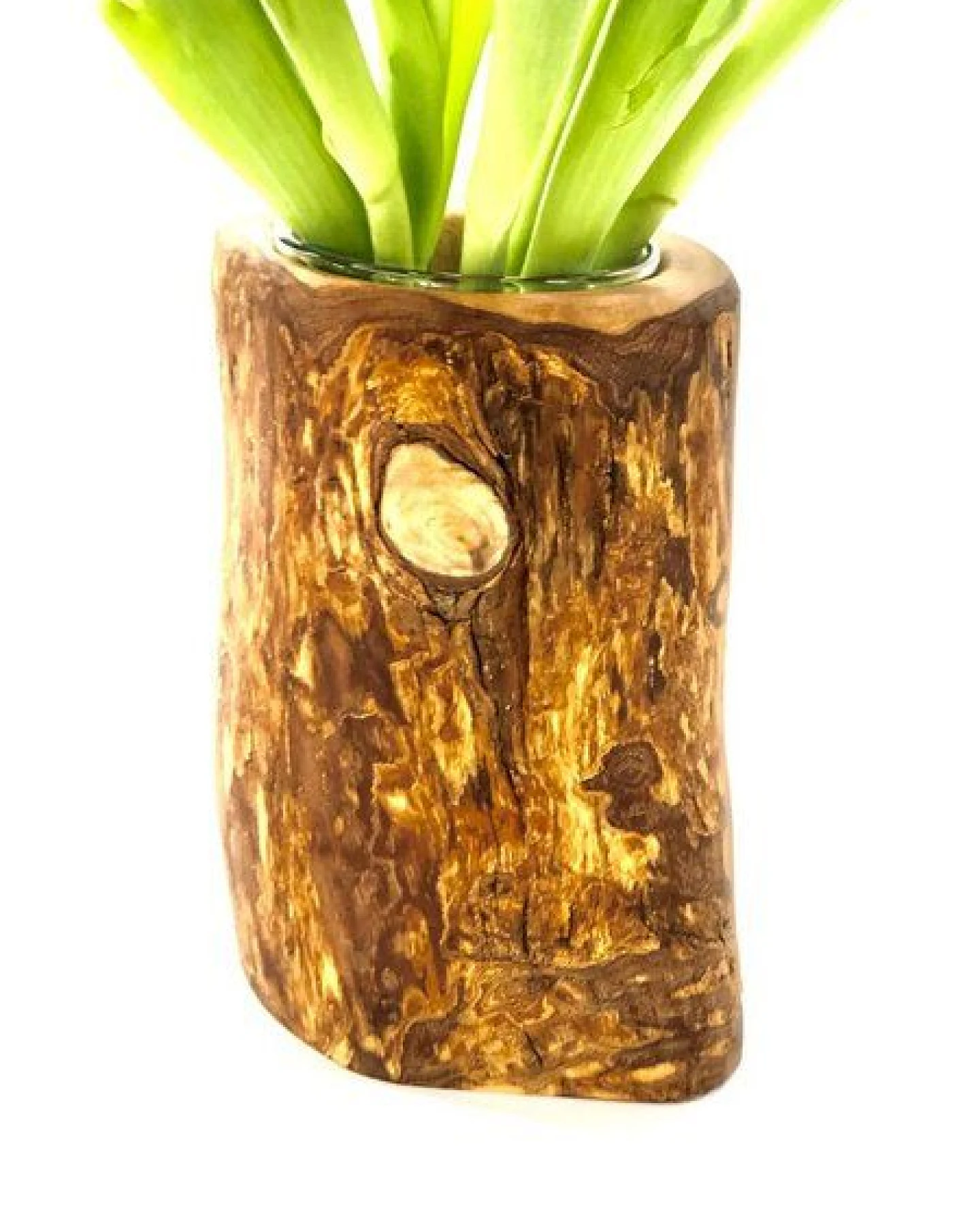 Olivenholz erleben Vase Valentina aus Olivenholz – Ansicht 2