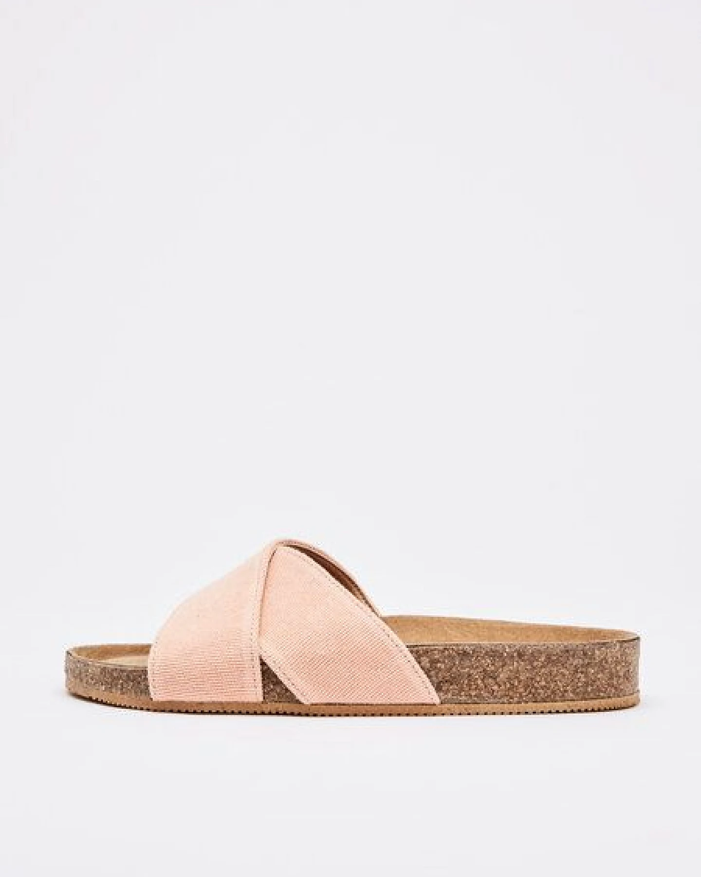 NINE TO FIVE #clota - bequeme Pantolette aus recyceltem Canvas mit Naturlatex-Fussbett und Kork – Ansicht 3