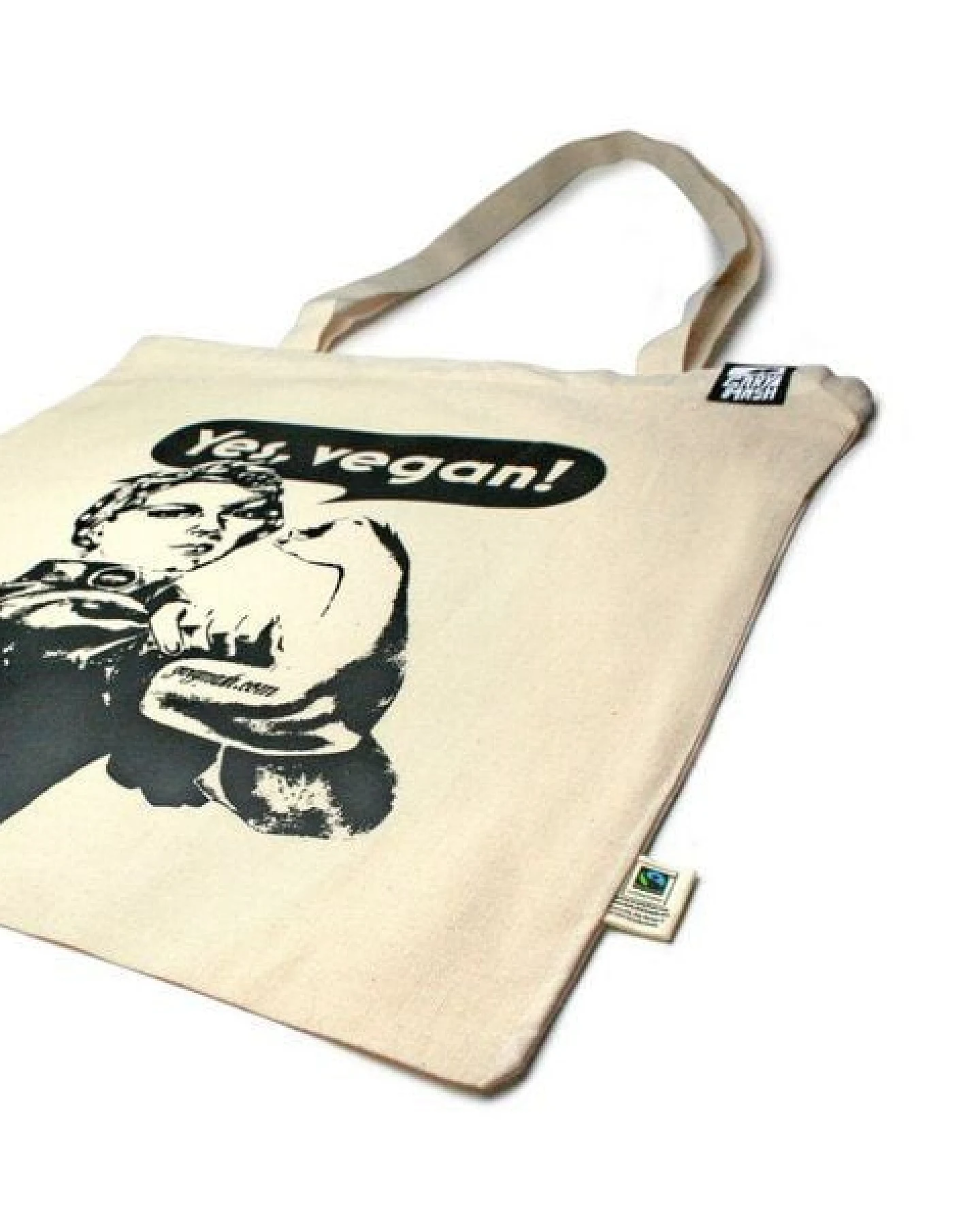 GARY MASH Baumwolltasche mit Veggie Vegan Spruch aus Biobaumwolle – Ansicht 3