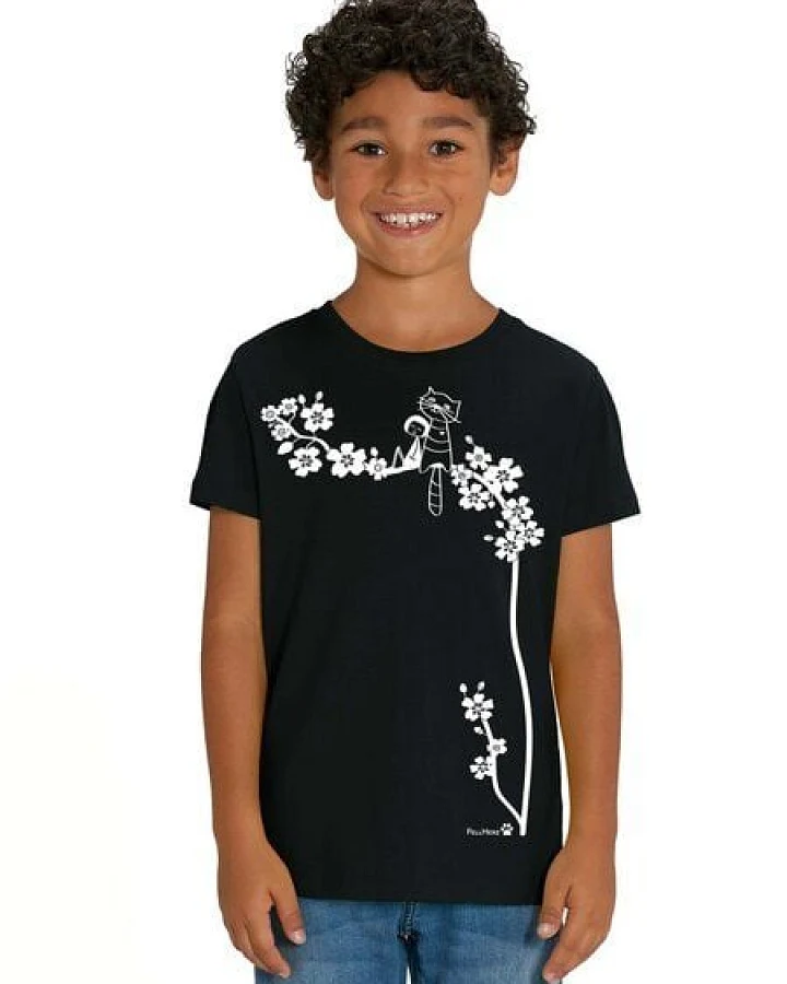FellHerz Kids T-Shirt Cat Love schwarz