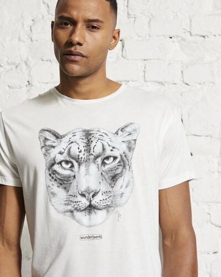 Wunderwerk Herren Tee "Tee snow leopard donation male"