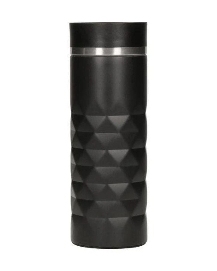 elasto Premium Edelstahl Thermobecher Diamond - 450 ml - auslaufsicherer Verschluss