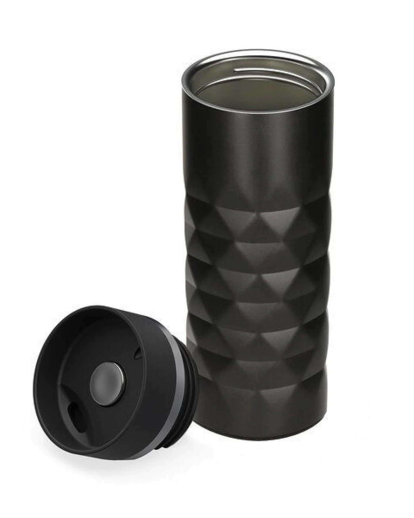 elasto Premium Edelstahl Thermobecher Diamond - 450 ml - auslaufsicherer Verschluss – Ansicht 3