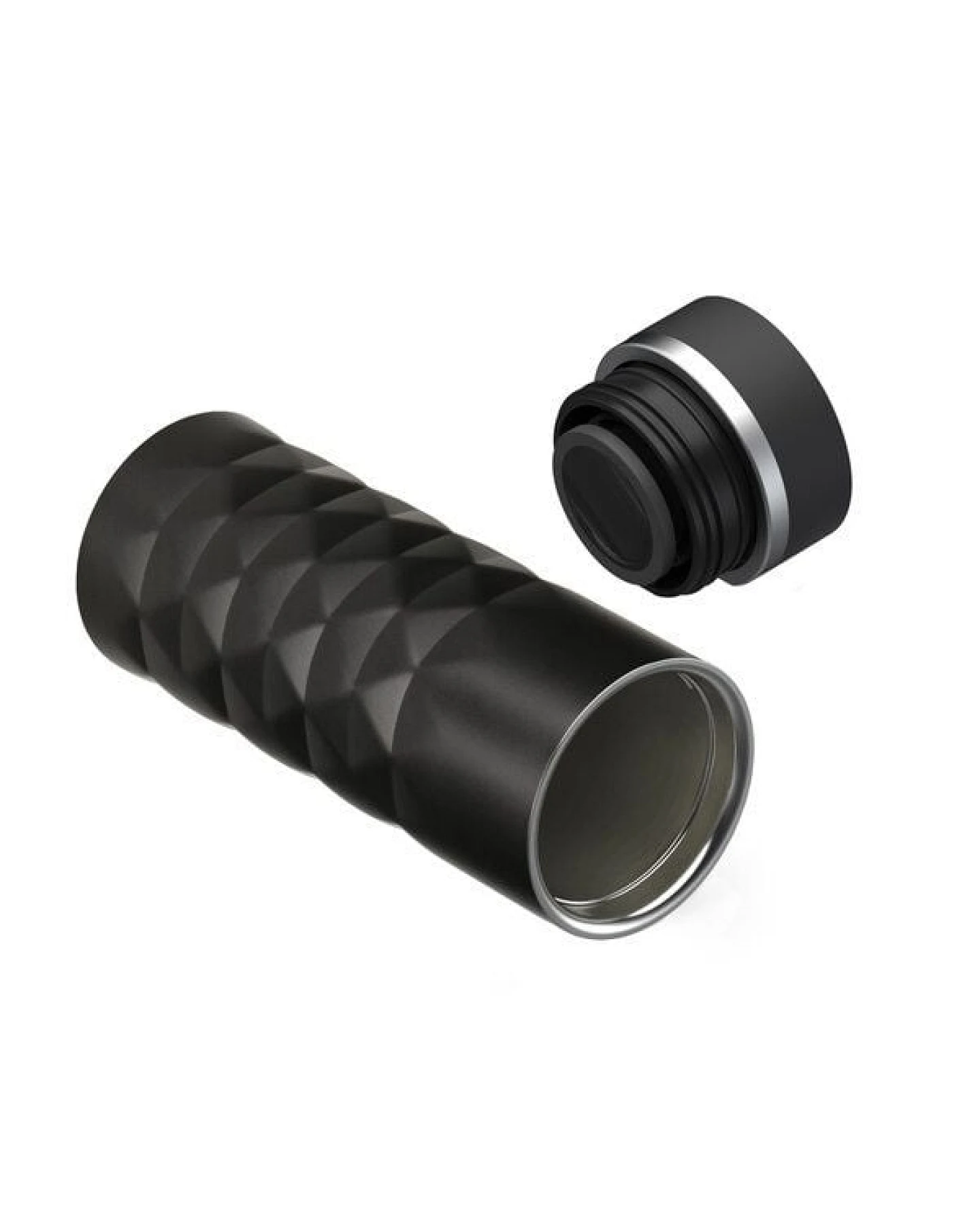 elasto Premium Edelstahl Thermobecher Diamond - 450 ml - auslaufsicherer Verschluss – Ansicht 4