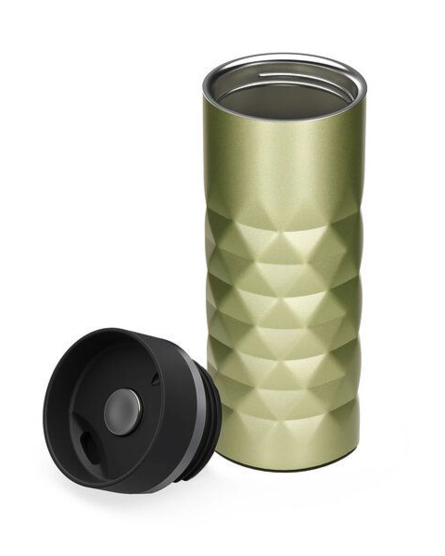 elasto Premium Edelstahl Thermobecher Diamond - 450 ml - auslaufsicherer Verschluss – Ansicht 3