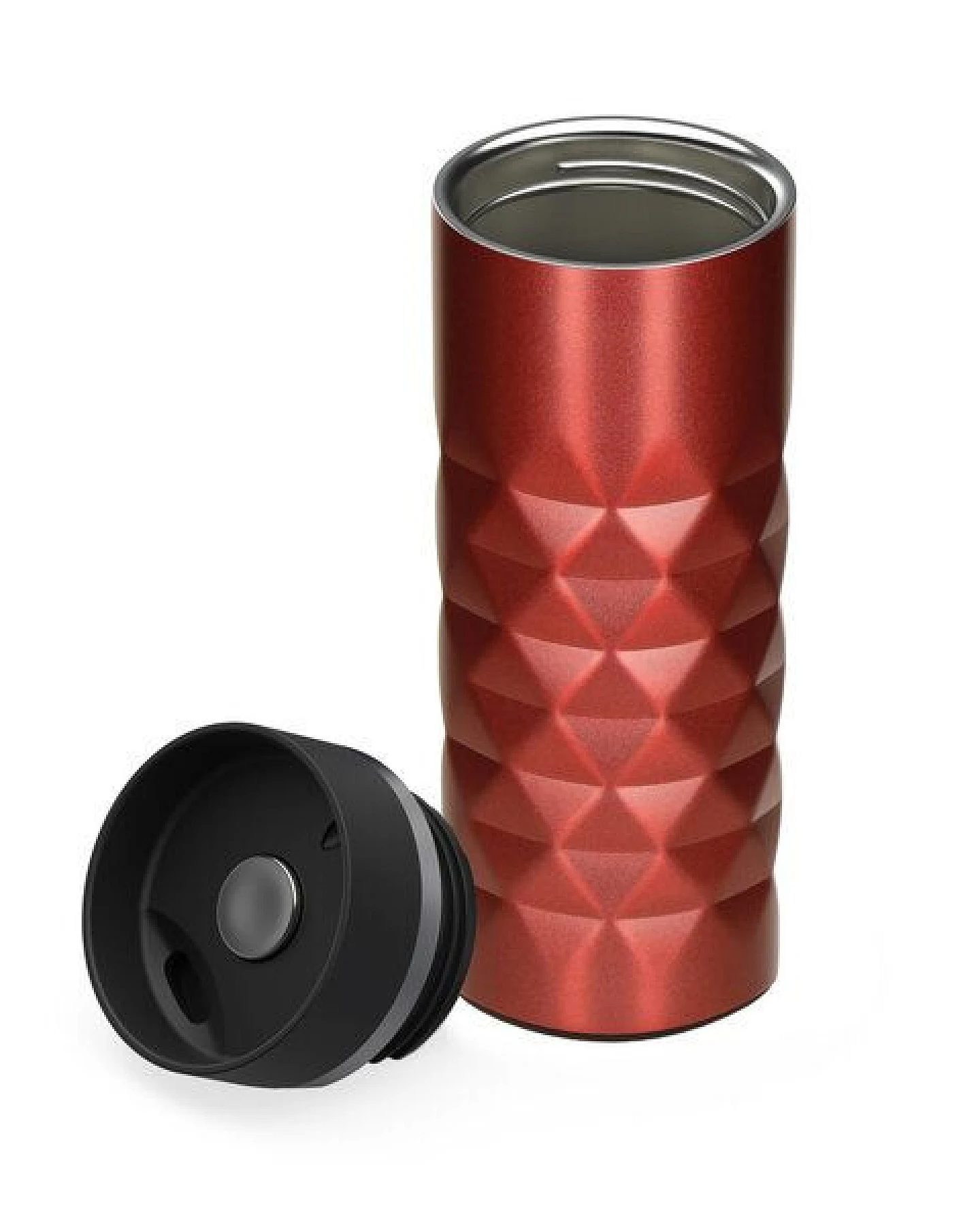 elasto Premium Edelstahl Thermobecher Diamond - 450 ml - auslaufsicherer Verschluss – Ansicht 3